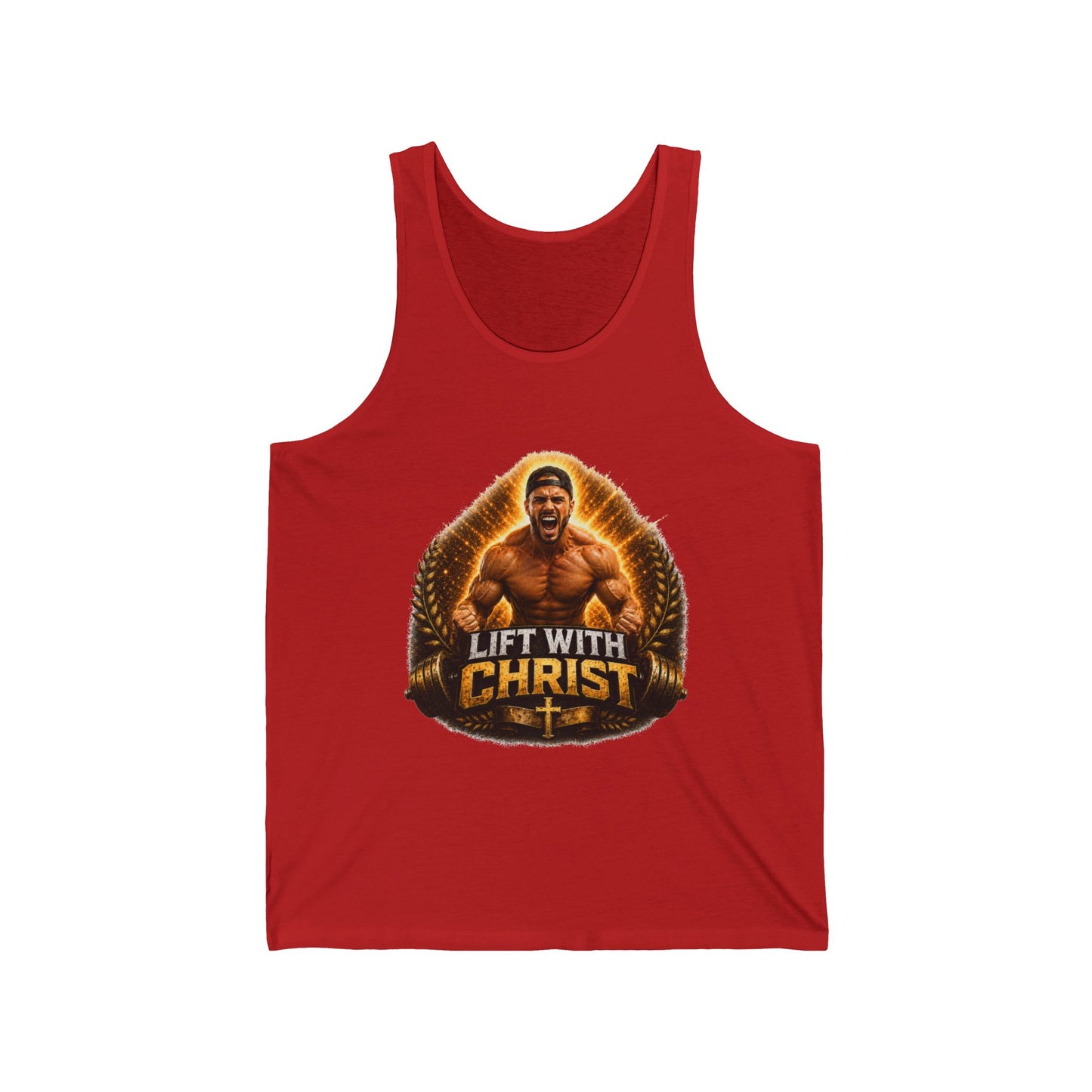 Christian Gym Tank Top — "Lift With Christ" Faith & Fitness Workout Tank