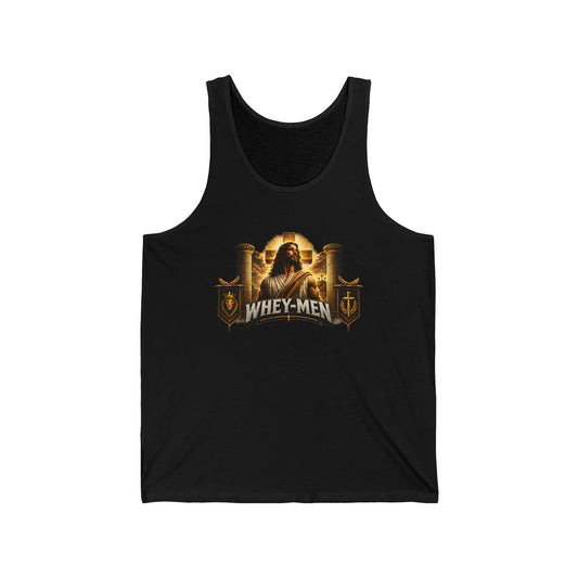 Whey-Men Gym Tank Top – Vintage Fitness Protein Humor Tank