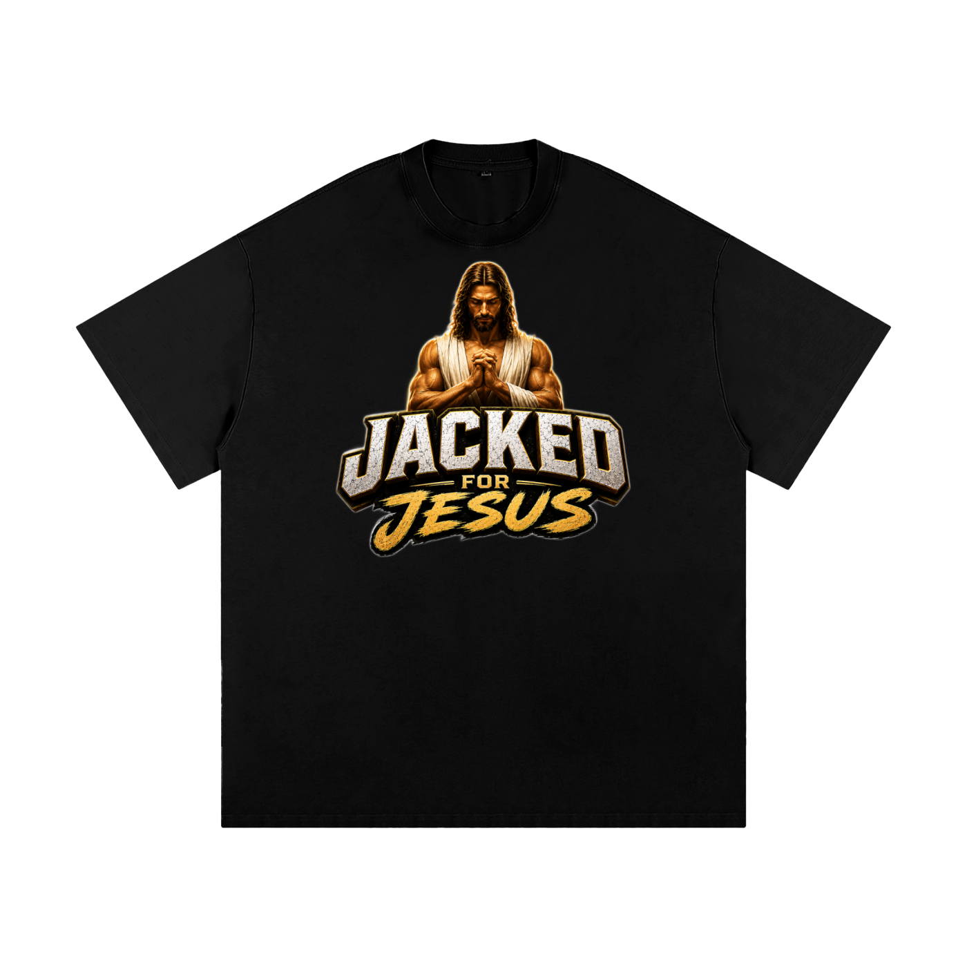 Jacked For Jesus Heavyweight Loose Fit T-Shirt