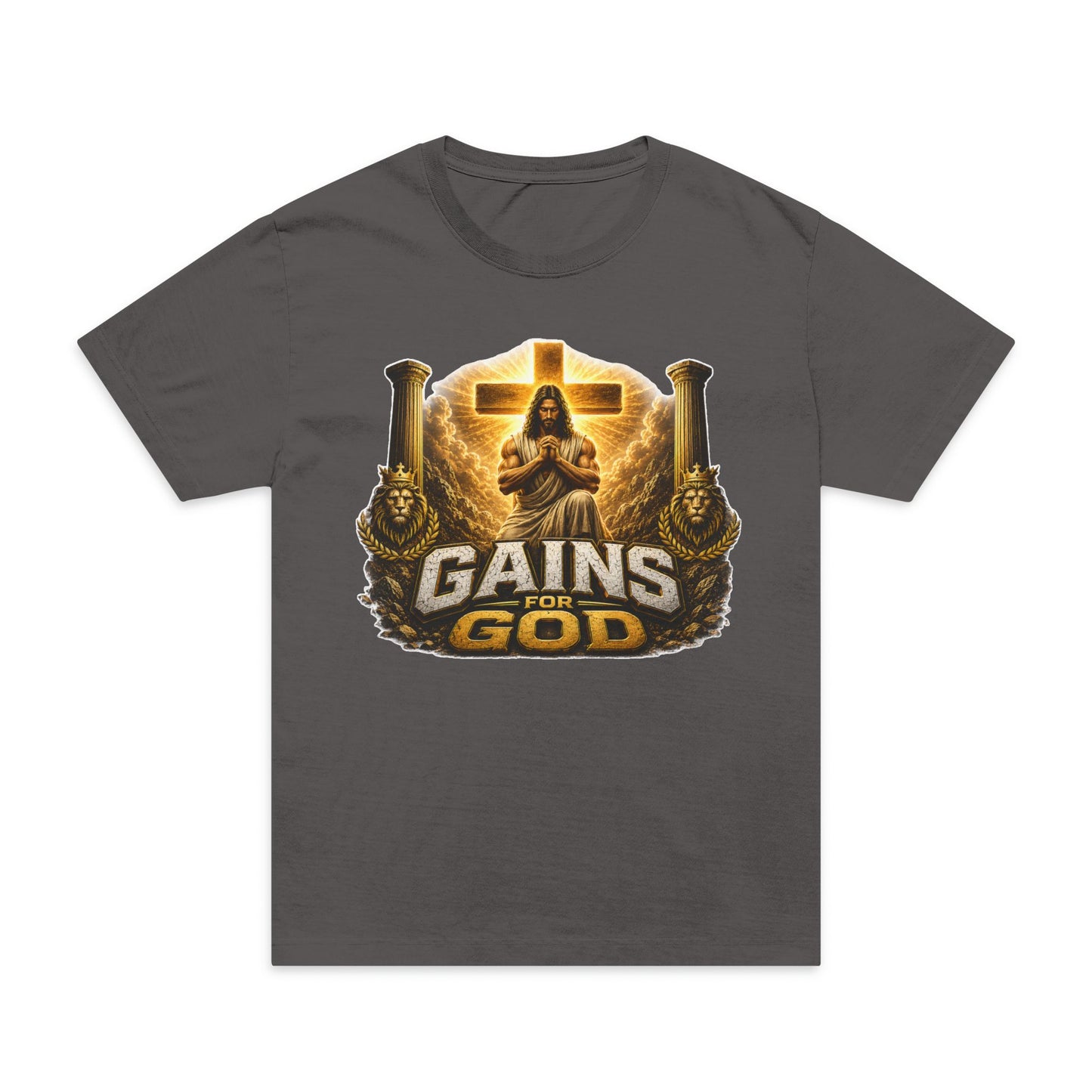 Gains for God T-Shirt — Faith & Fitness Workout Tee