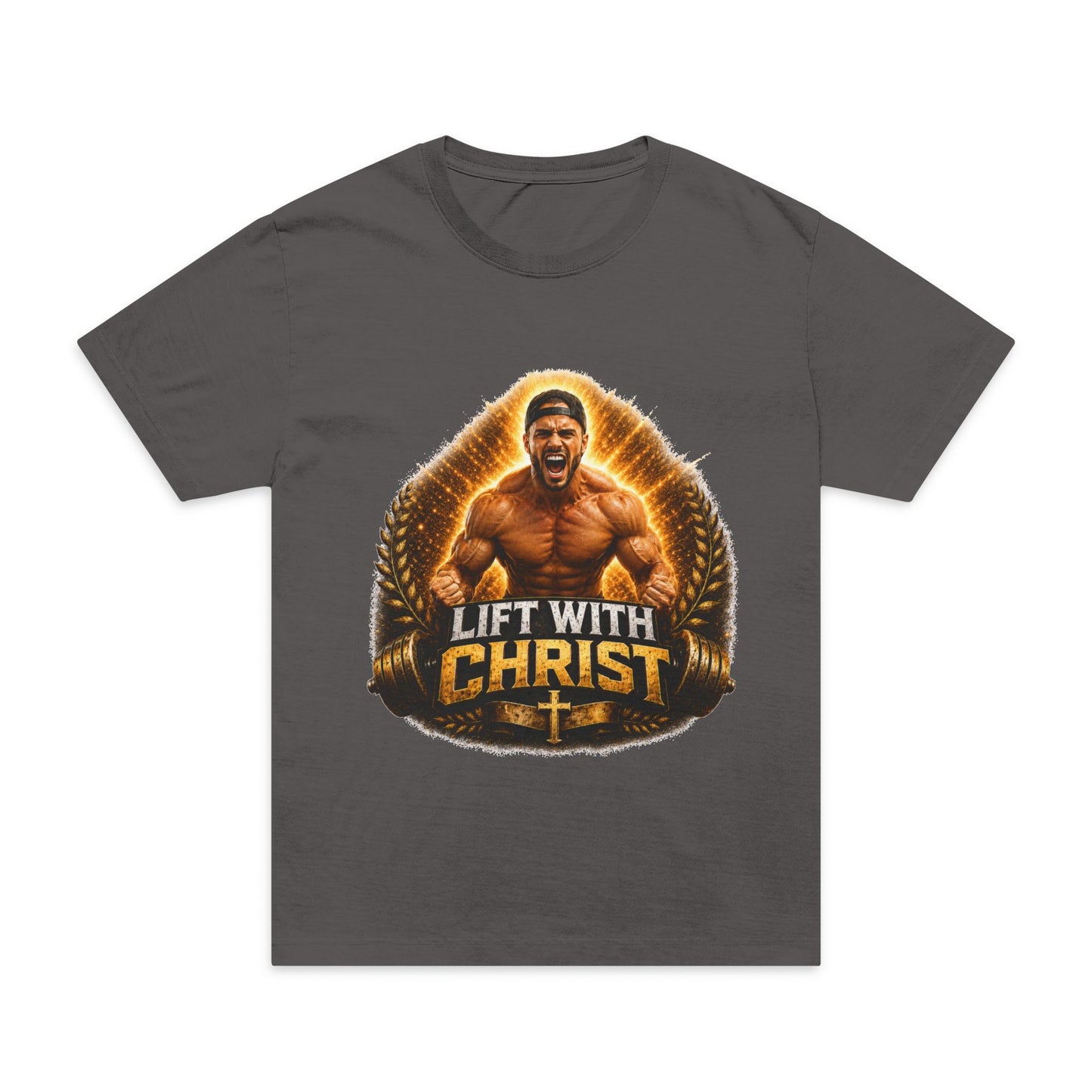 Lift With Christ T‑Shirt — Christian Fitness Graphic Tee