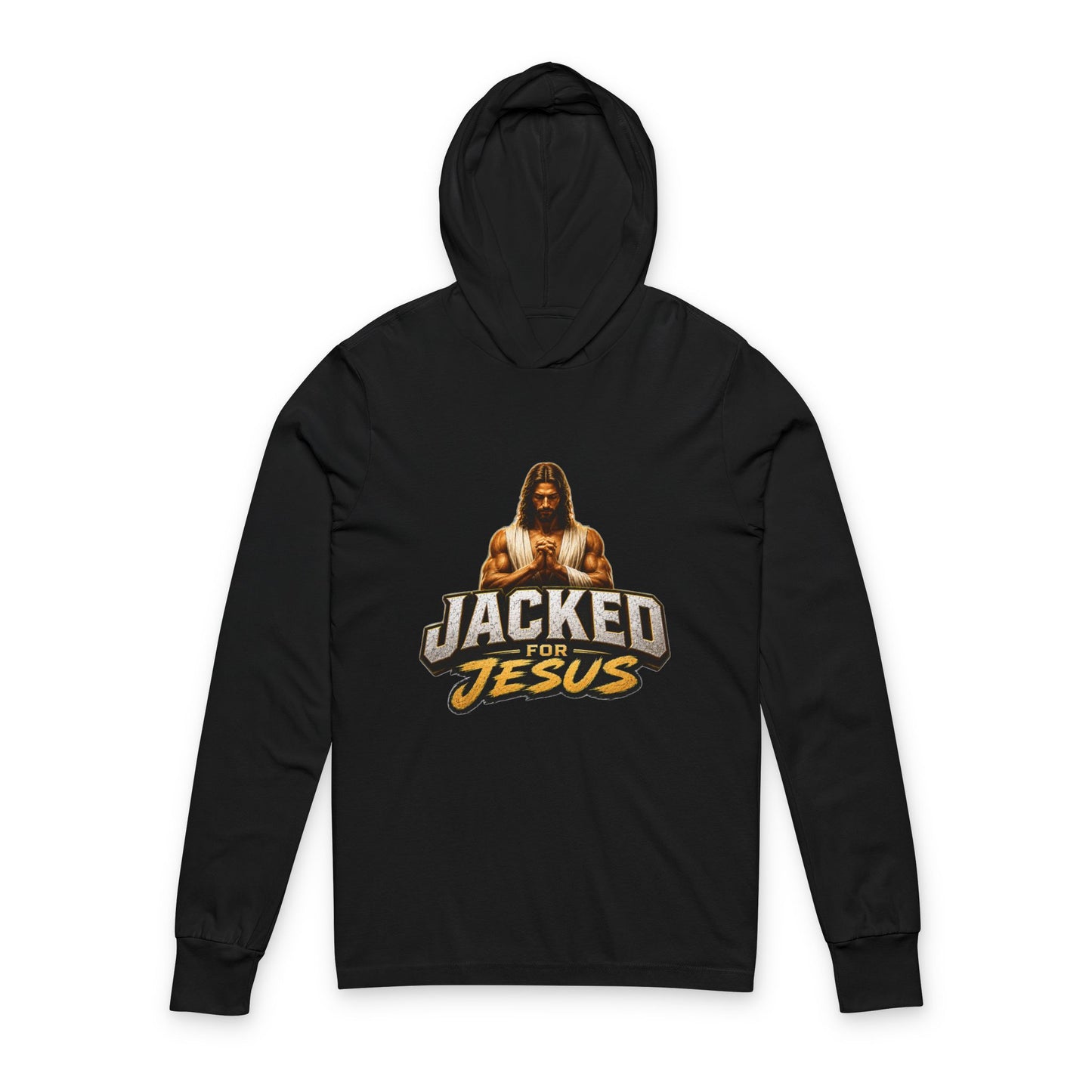 Jacked for Jesus Hooded Long Sleeve Tee