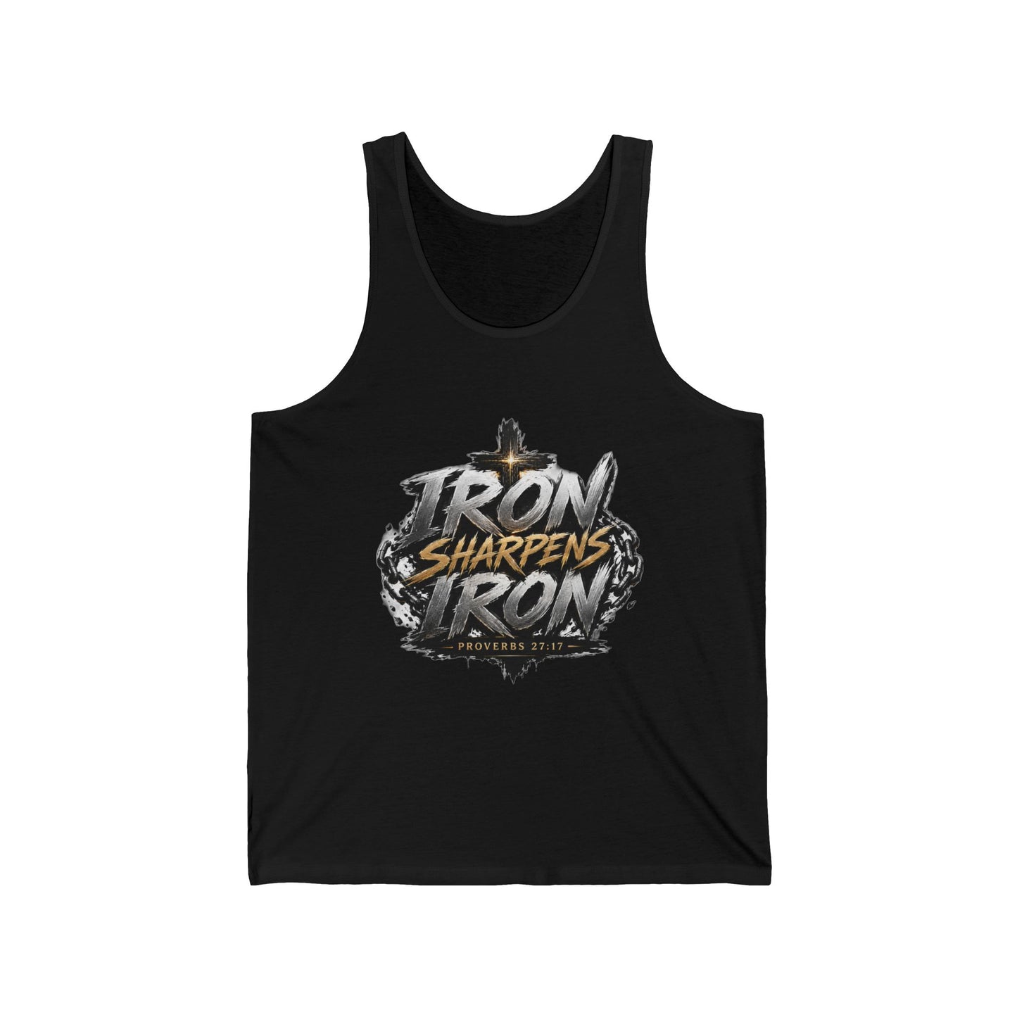 Iron Sharpens Iron Tank Top — Christian Fitness Inspiration Muscle Tank