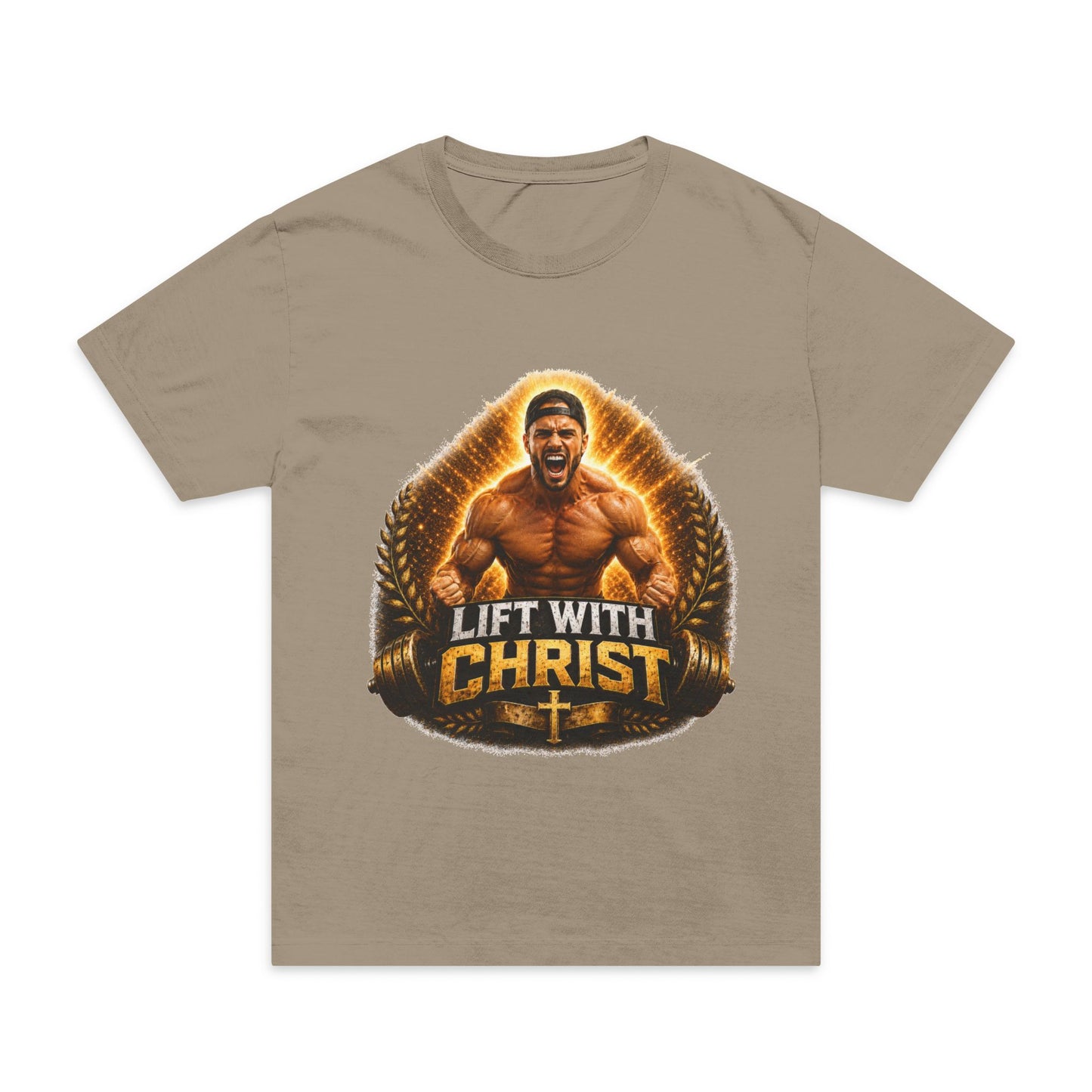 Lift With Christ T‑Shirt — Christian Fitness Graphic Tee