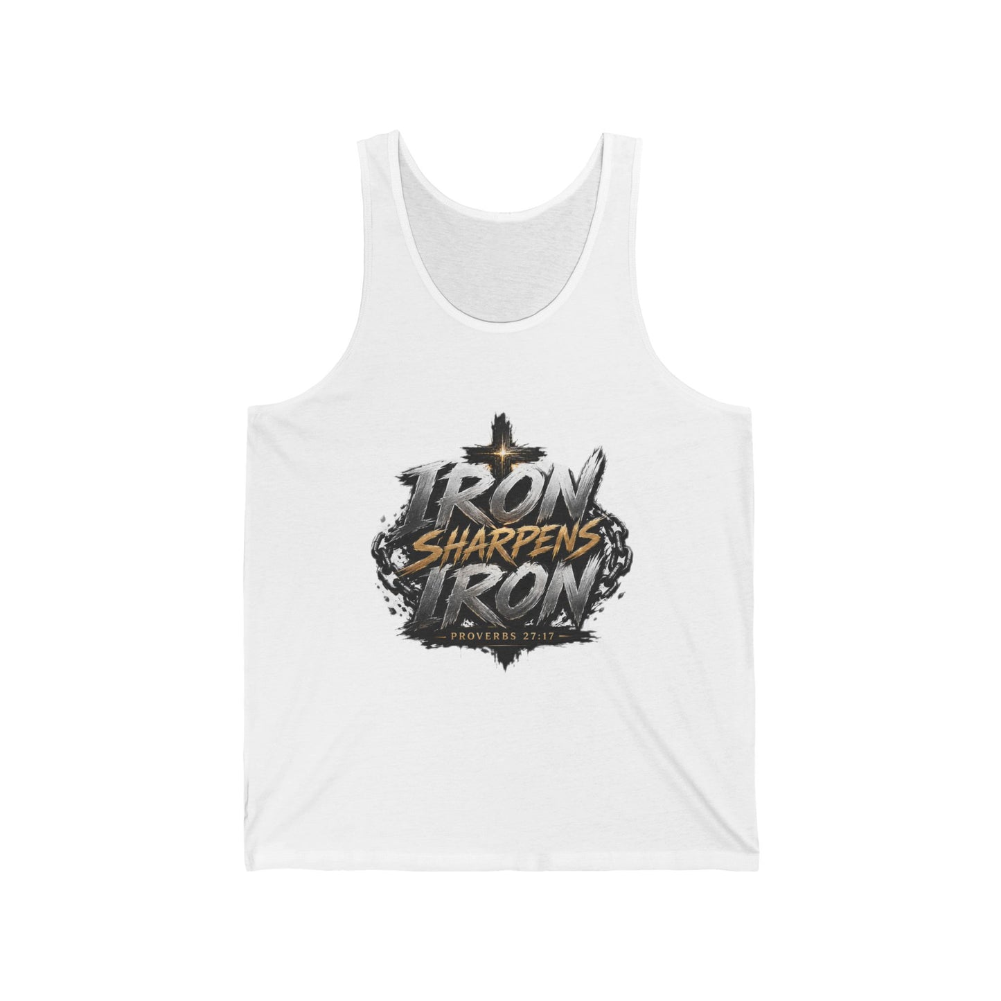 Iron Sharpens Iron Tank Top — Christian Fitness Inspiration Muscle Tank