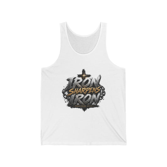 Iron Sharpens Iron Tank Top — Christian Fitness Inspiration Muscle Tank