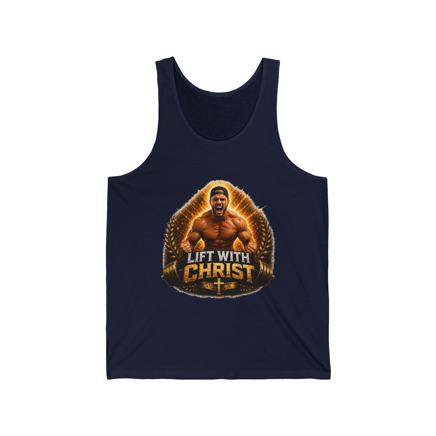Christian Gym Tank Top — "Lift With Christ" Faith & Fitness Workout Tank