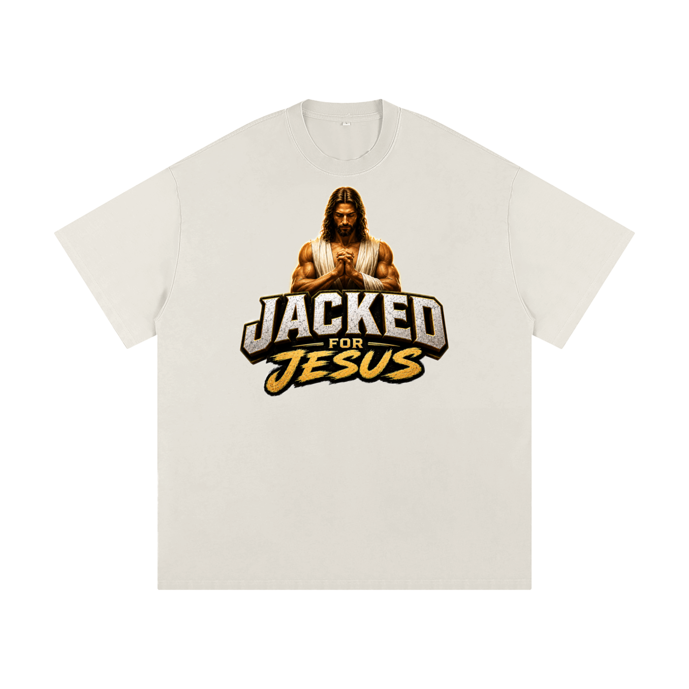 Jacked For Jesus Heavyweight Loose Fit T-Shirt