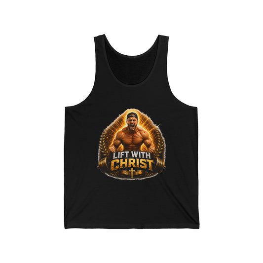 Christian Gym Tank Top — "Lift With Christ" Faith & Fitness Workout Tank