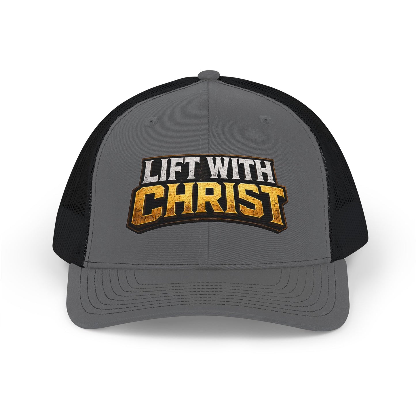 Lift With Christ Snapback Trucker Cap — Christian Fitness Baseball Hat