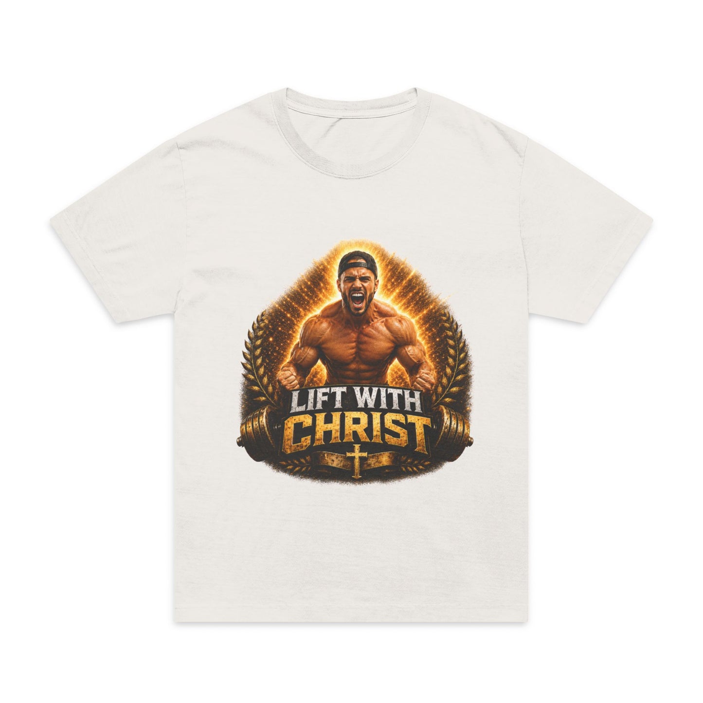 Lift With Christ T‑Shirt — Christian Fitness Graphic Tee