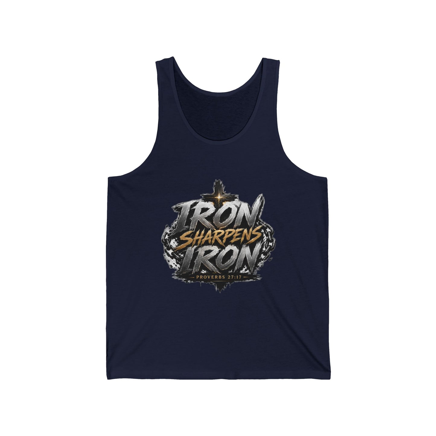 Iron Sharpens Iron Tank Top — Christian Fitness Inspiration Muscle Tank