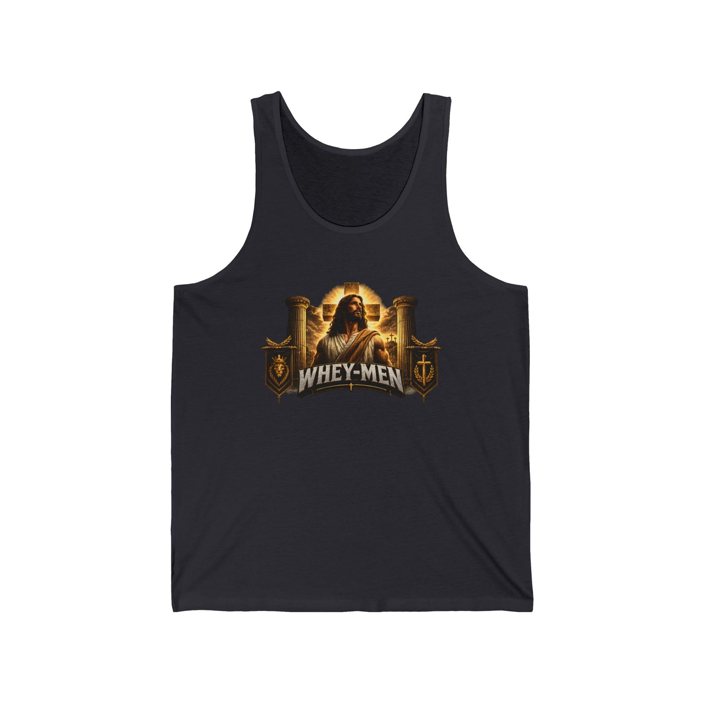 Whey-Men Gym Tank Top – Vintage Fitness Protein Humor Tank