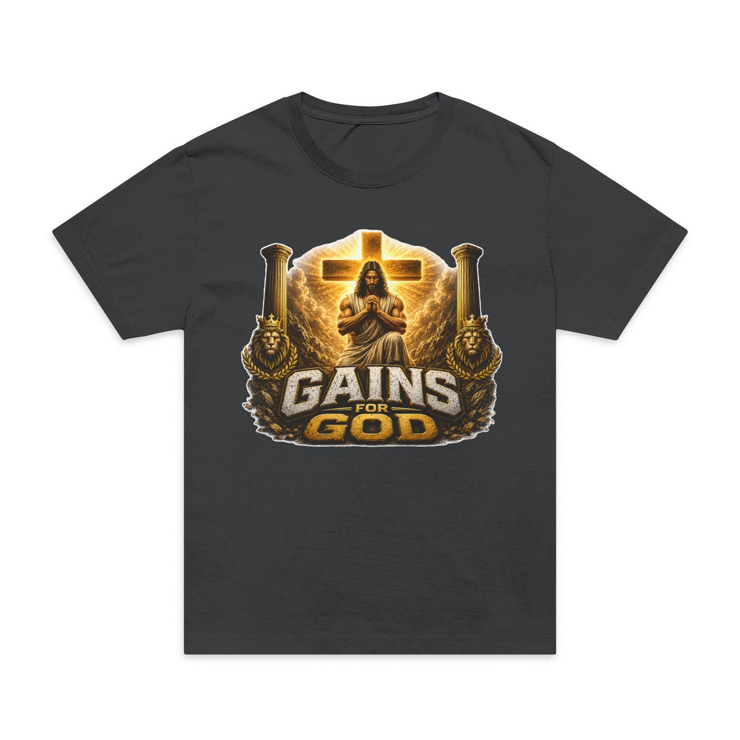 Gains for God T-Shirt — Faith & Fitness Workout Tee