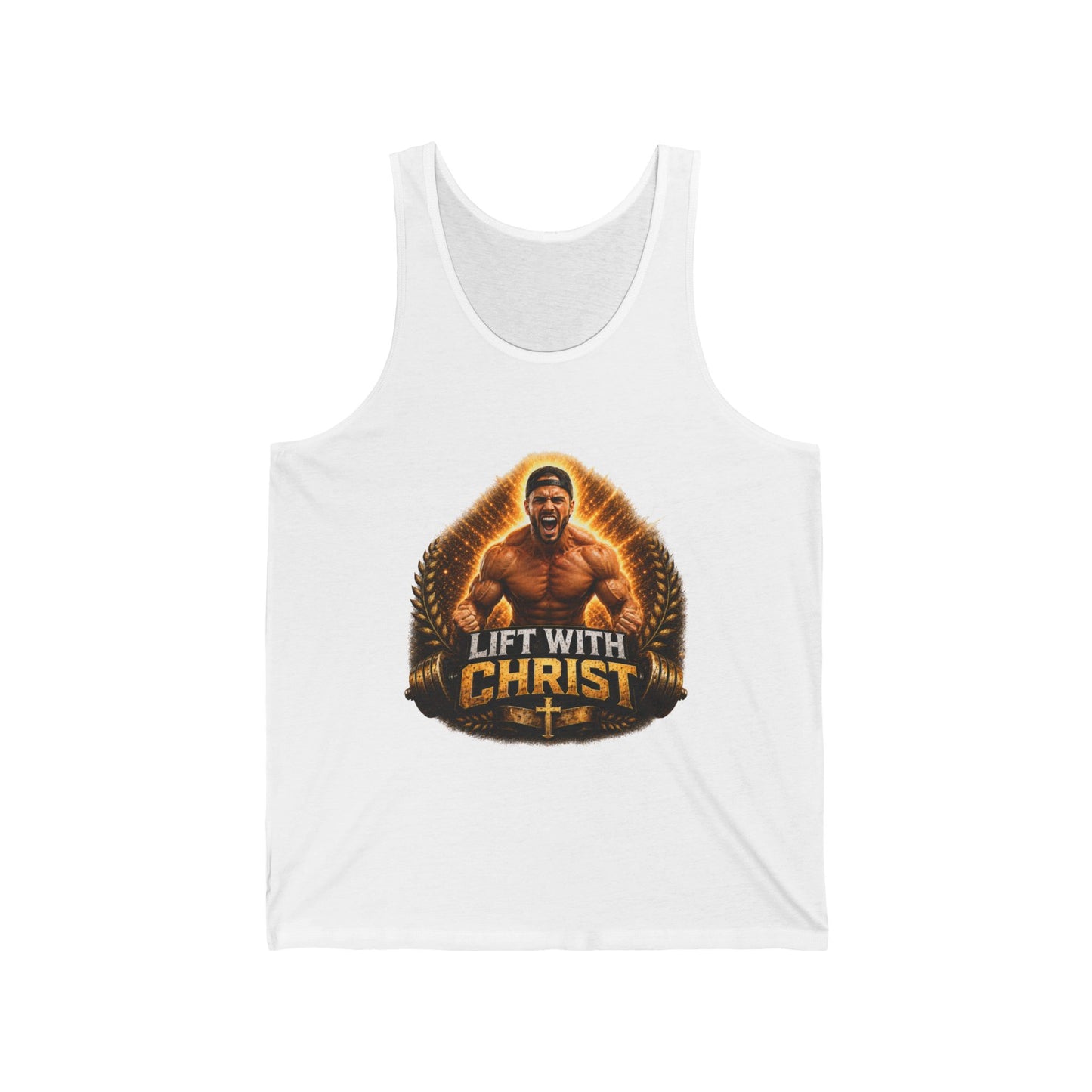 Christian Gym Tank Top — "Lift With Christ" Faith & Fitness Workout Tank