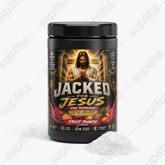 "Jacked For Jesus" Pre-Workout Powder (Fruit Punch)