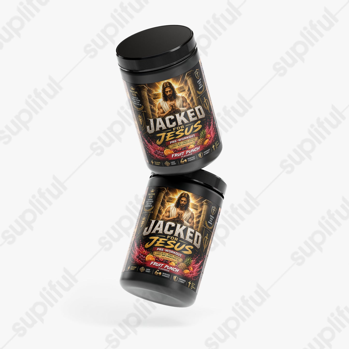 "Jacked For Jesus" Pre-Workout Powder (Fruit Punch)