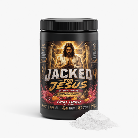 "Jacked For Jesus" Pre-Workout Powder (Fruit Punch)