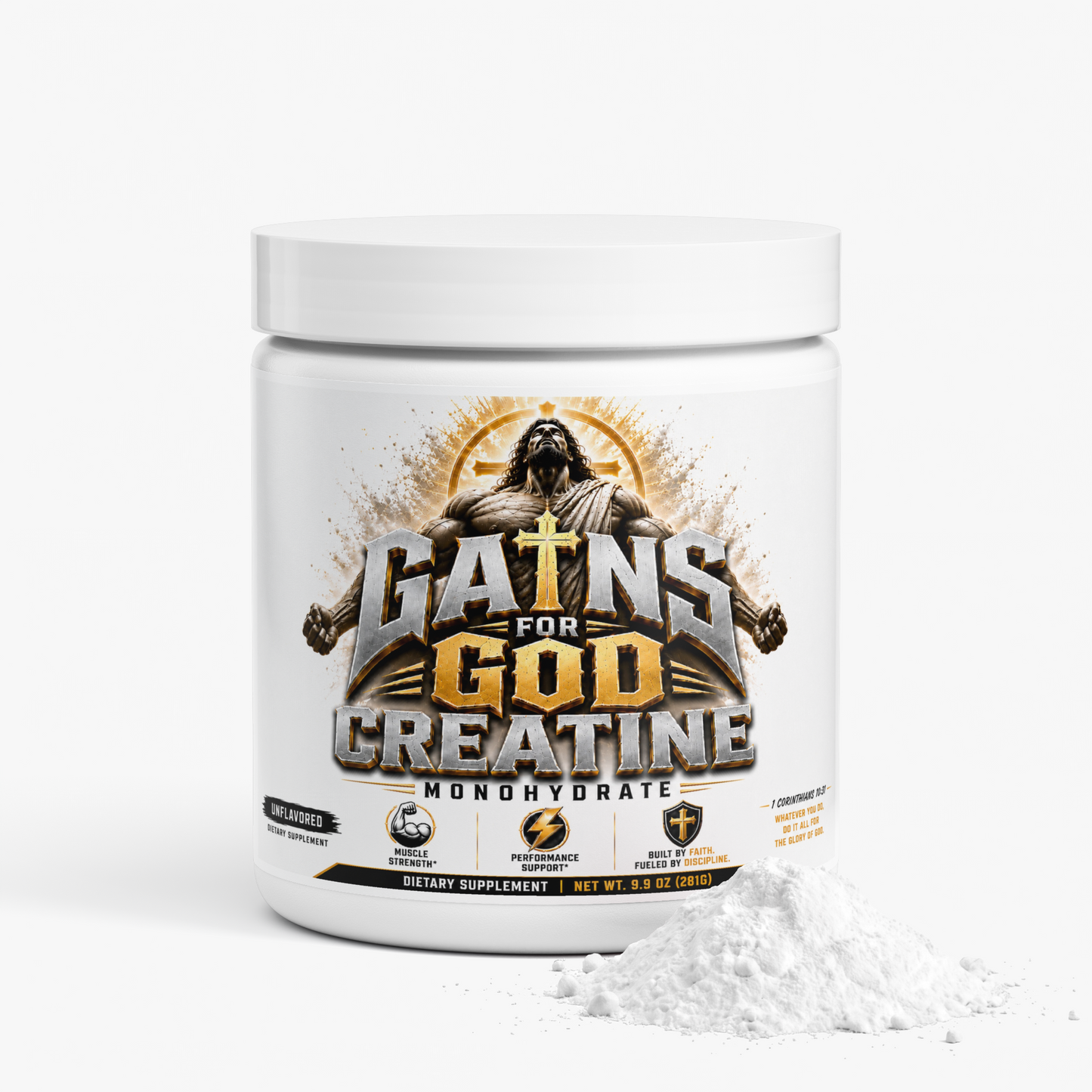 "Gains for God" Creatine Monohydrate