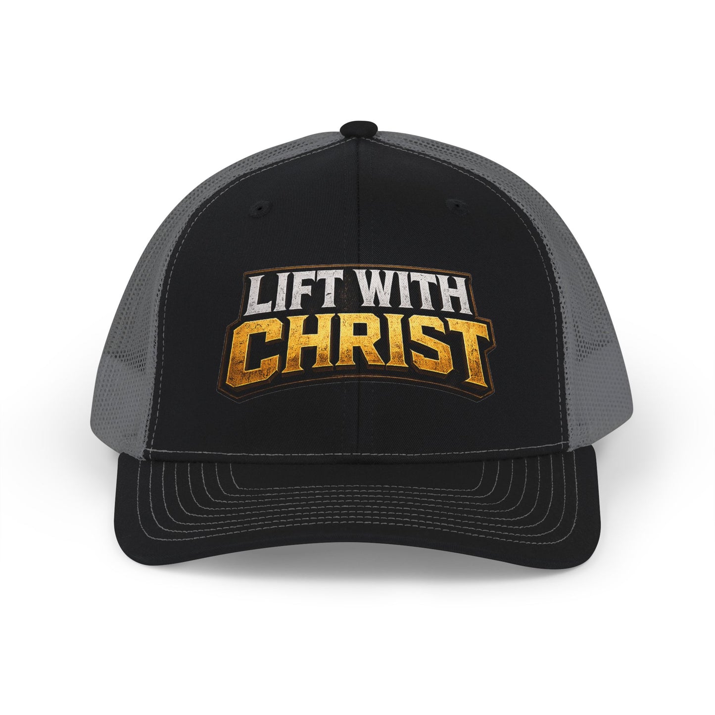 Lift With Christ Snapback Trucker Cap — Christian Fitness Baseball Hat