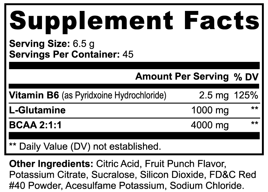"Biblically Conditioned & Aesthetically Anointed" BCAA's (Fruit Punch)