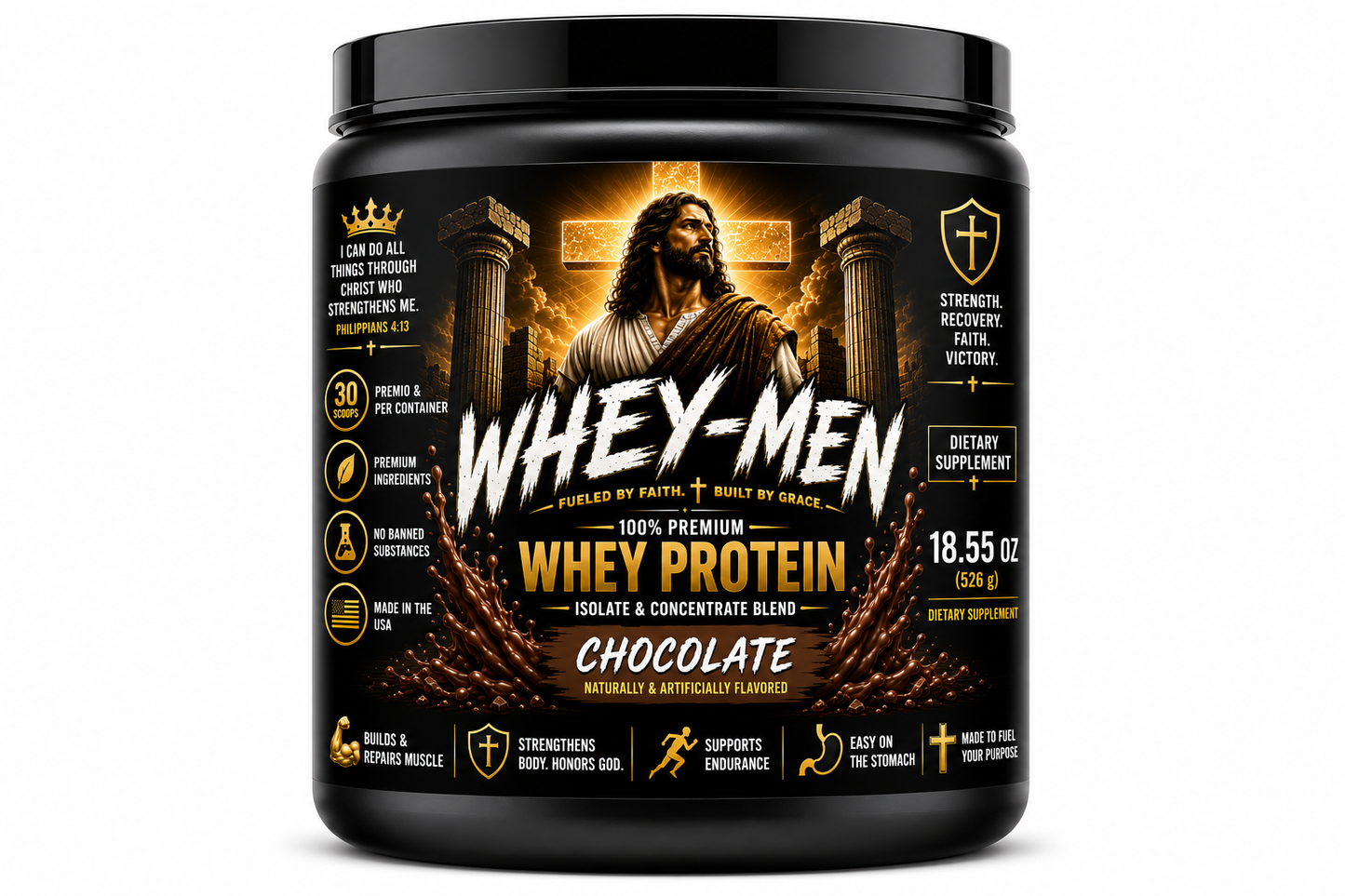 "Whey-Men" Performance Whey Protein Blend (Chocolate)