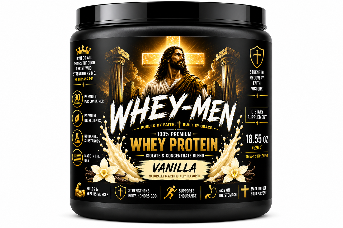 Whey-Men Performance Whey Protein Blend - 30 Scoops (Vanilla)