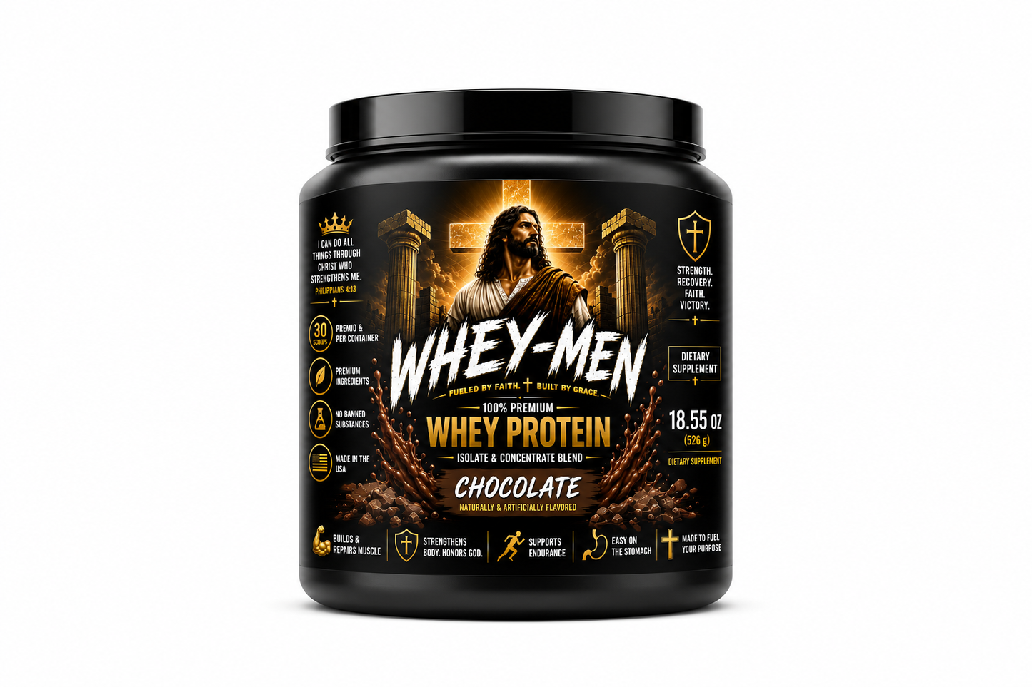 "Whey-Men" Performance Whey Protein Blend (Chocolate)