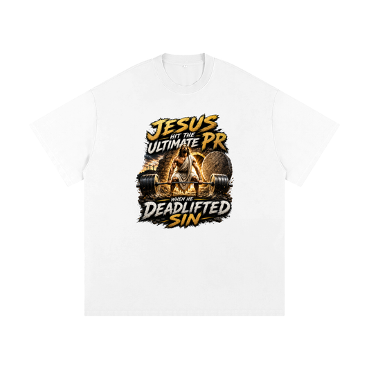 Jesus Deadlifted Sin Heavyweight Loose Fit T-Shirt