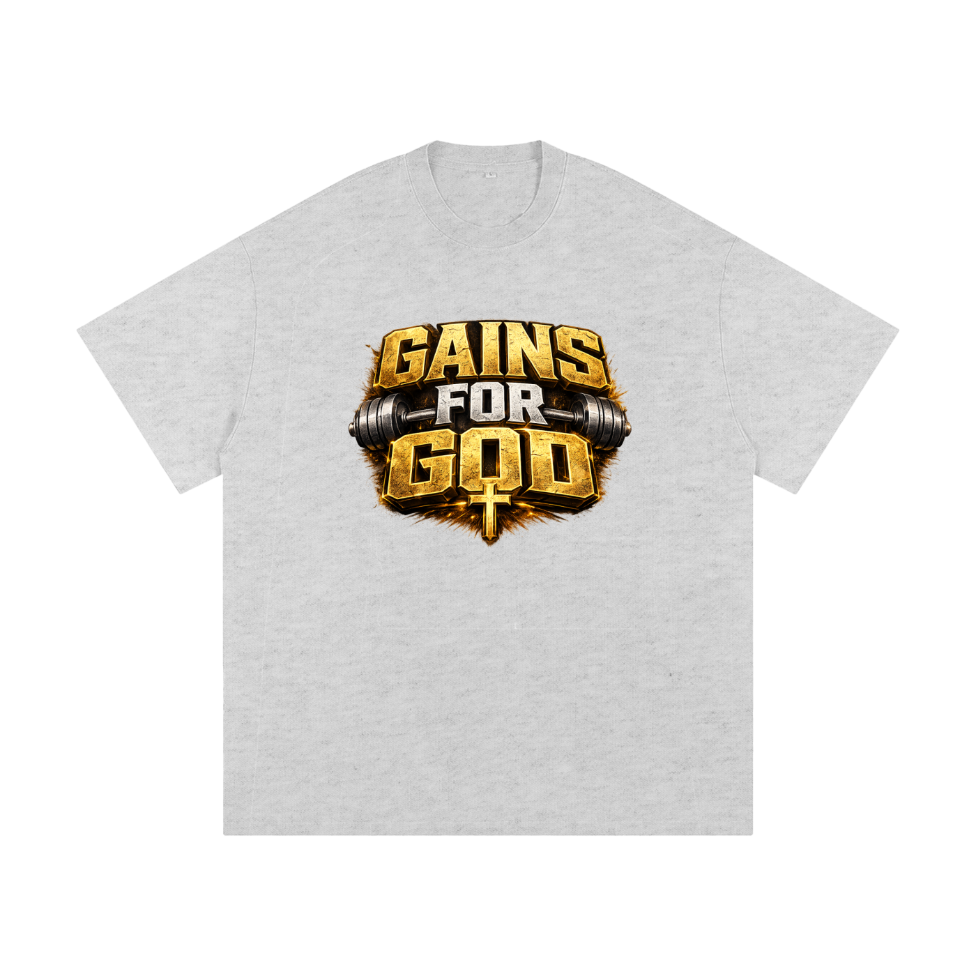 Gains For God Heavyweight Loose Fit T-Shirt