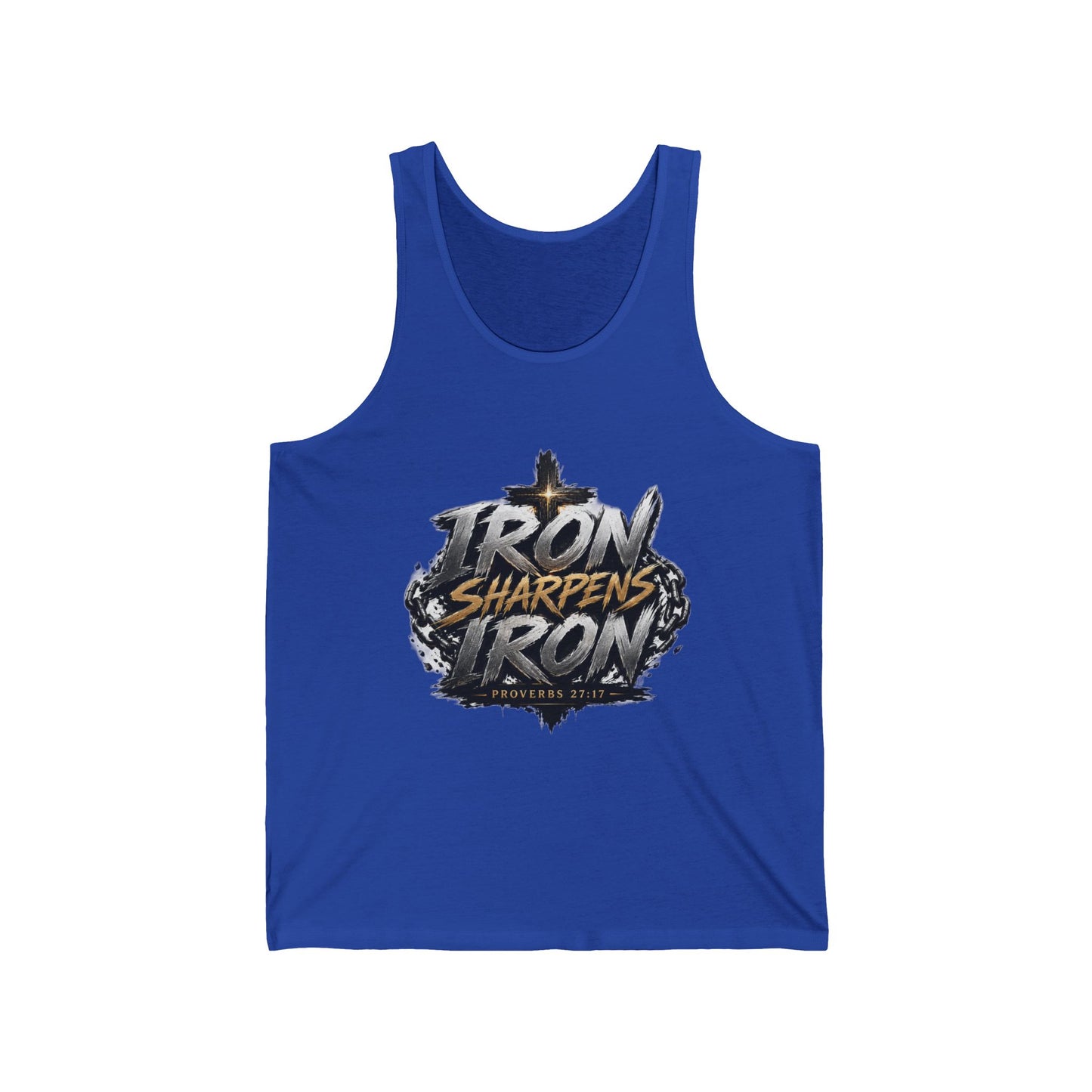 Iron Sharpens Iron Tank Top — Christian Fitness Inspiration Muscle Tank