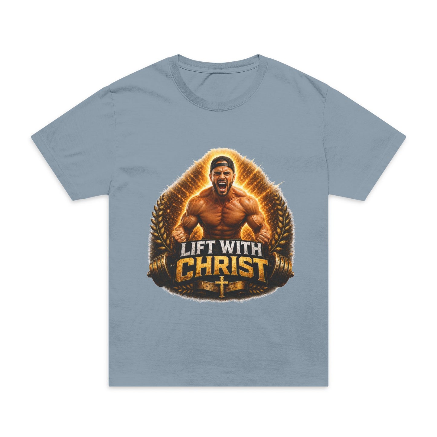 Lift With Christ T‑Shirt — Christian Fitness Graphic Tee