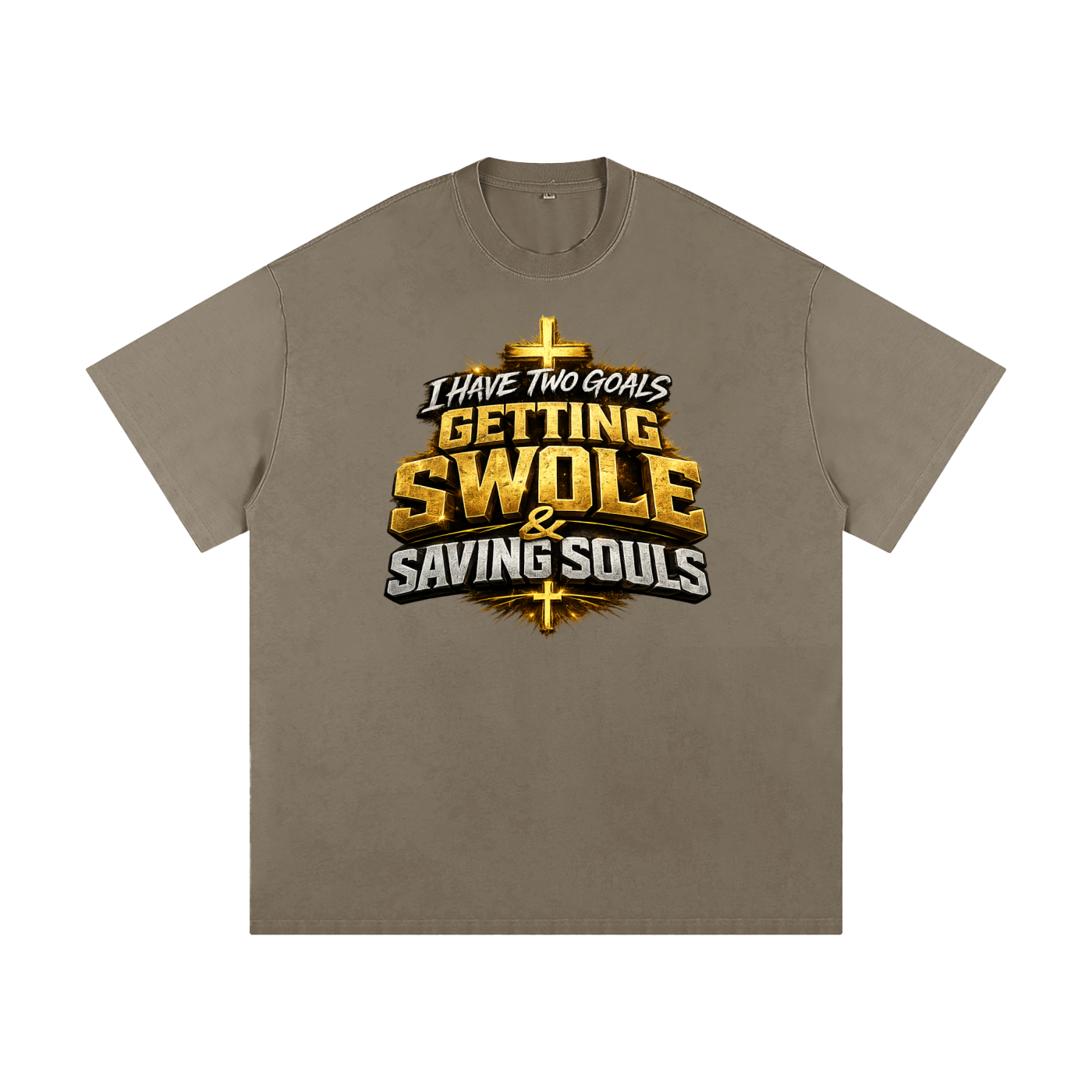 Getting Swole & Saving Souls Heavyweight Loose Fit T-Shirt