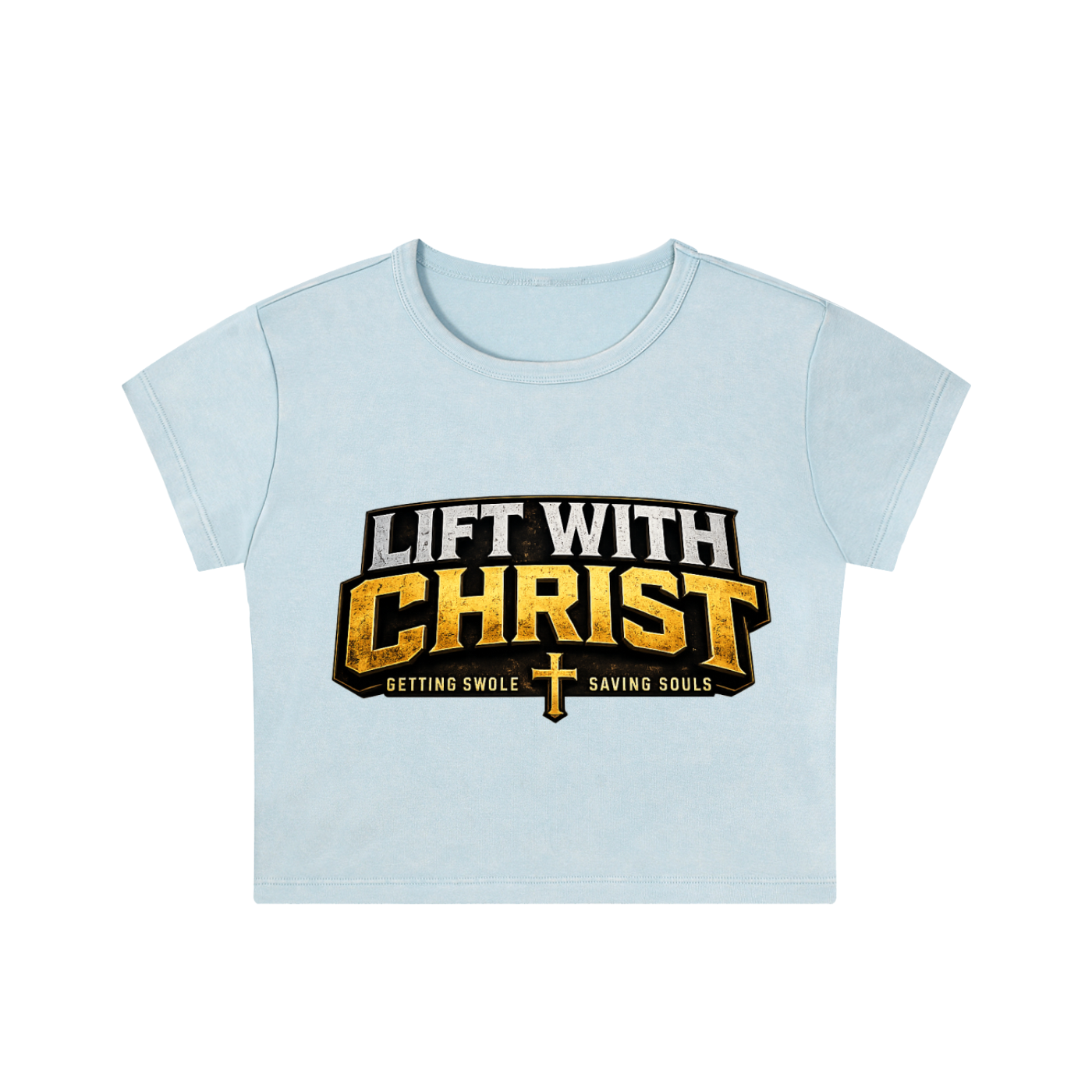 Women's Lift With Christ Snow Washed Crop Top