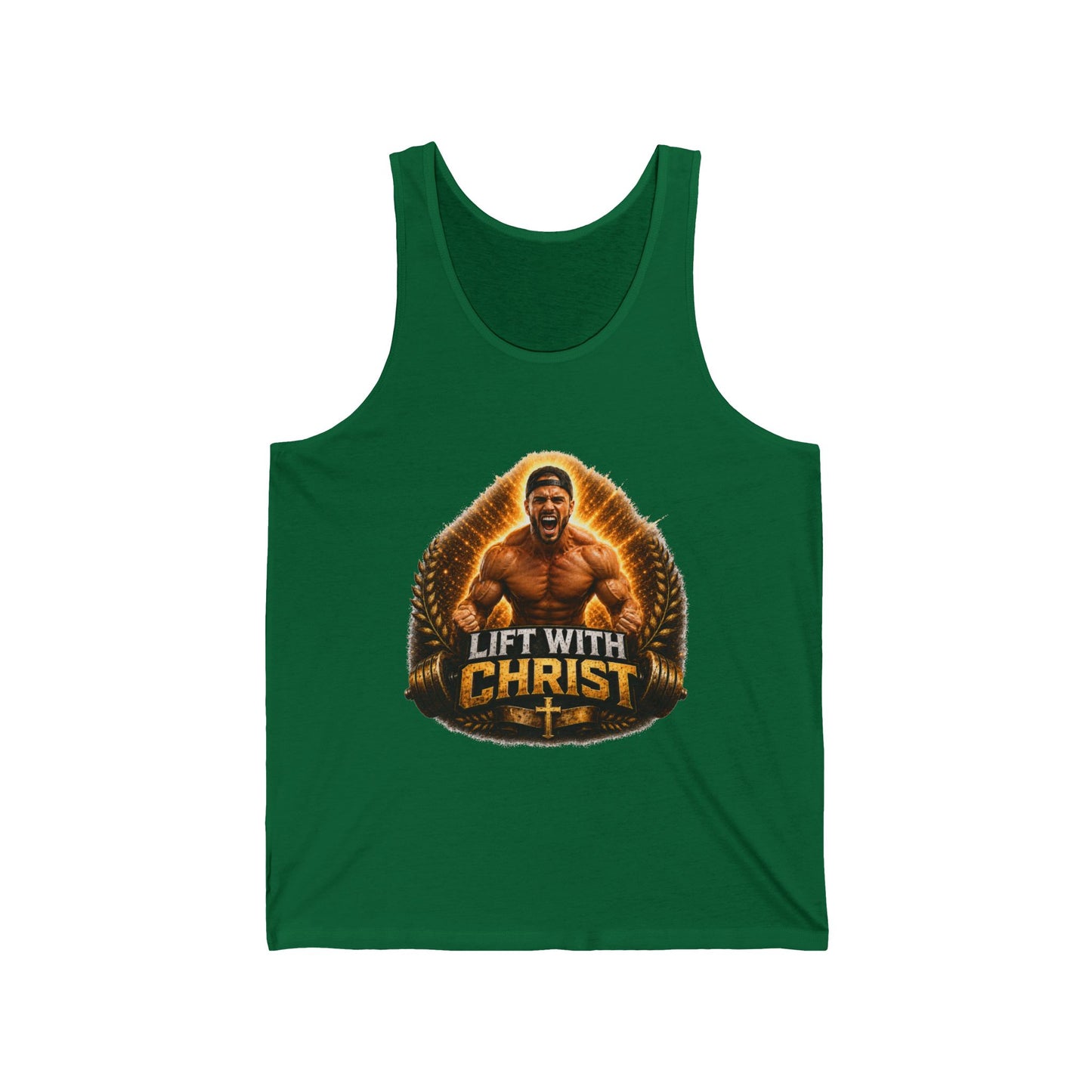 Christian Gym Tank Top — "Lift With Christ" Faith & Fitness Workout Tank