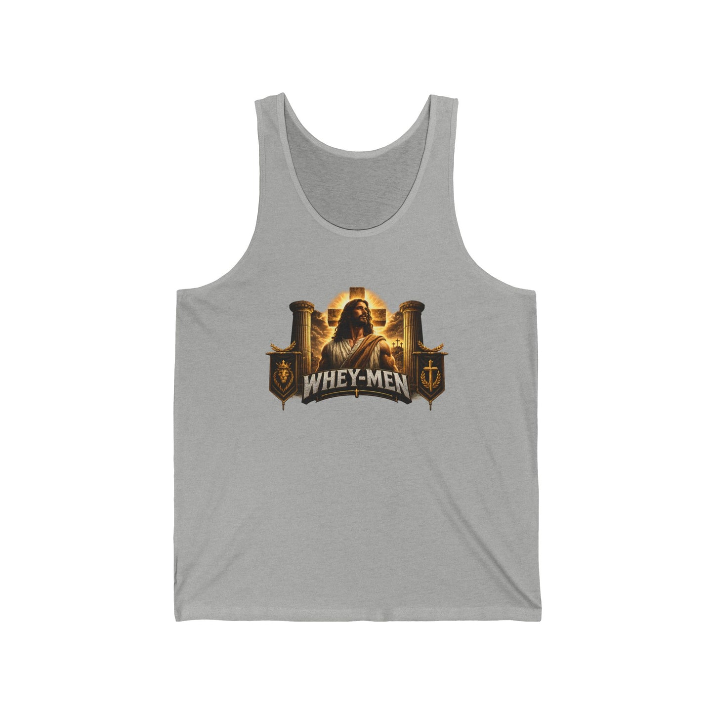 Whey-Men Gym Tank Top – Vintage Fitness Protein Humor Tank
