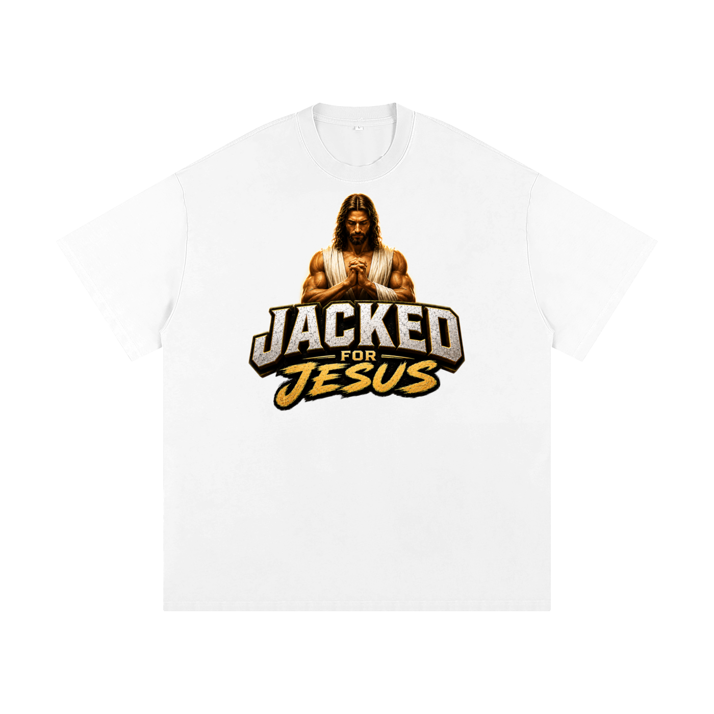 Jacked For Jesus Heavyweight Loose Fit T-Shirt