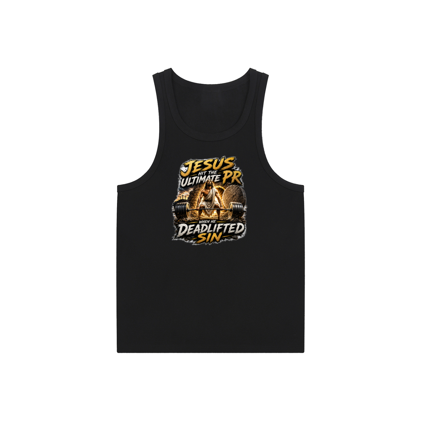 Jesus Deadlifted Sin Essential Performance Tank Top