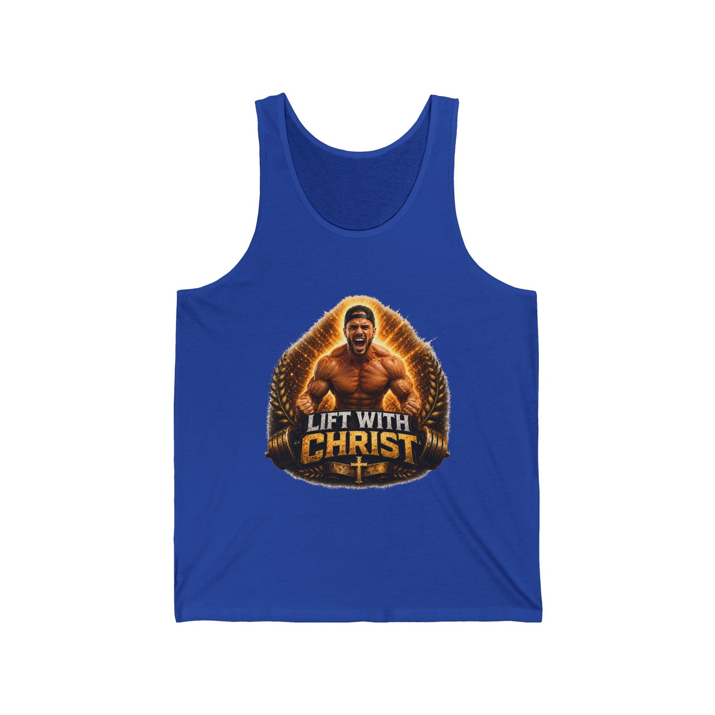 Christian Gym Tank Top — "Lift With Christ" Faith & Fitness Workout Tank