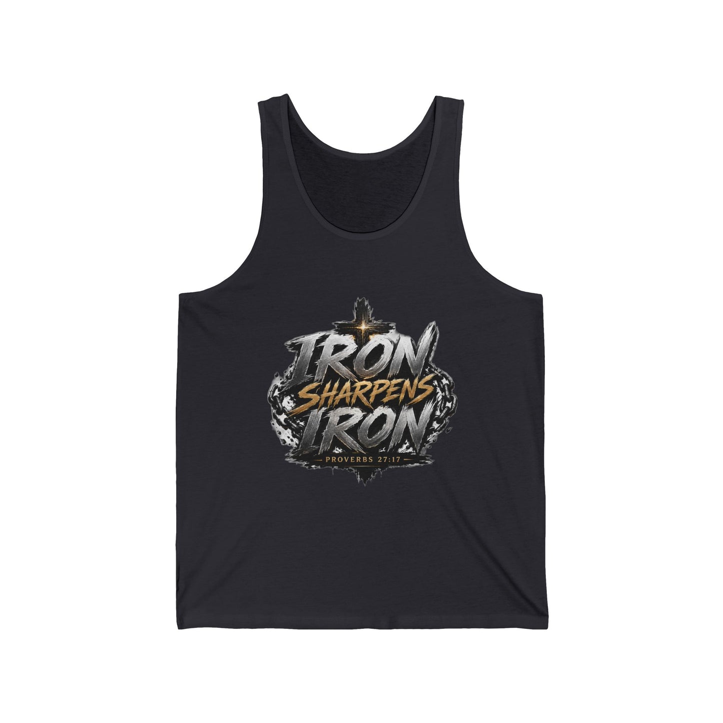 Iron Sharpens Iron Tank Top — Christian Fitness Inspiration Muscle Tank