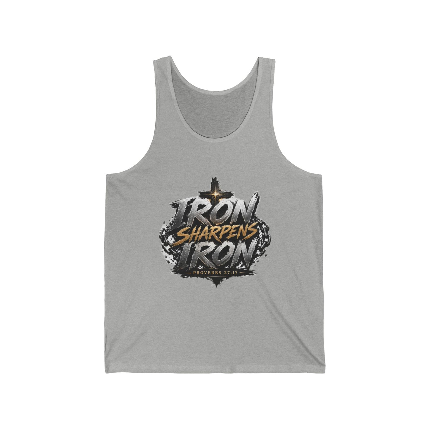 Iron Sharpens Iron Tank Top — Christian Fitness Inspiration Muscle Tank