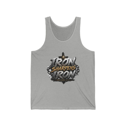 Iron Sharpens Iron Tank Top — Christian Fitness Inspiration Muscle Tank