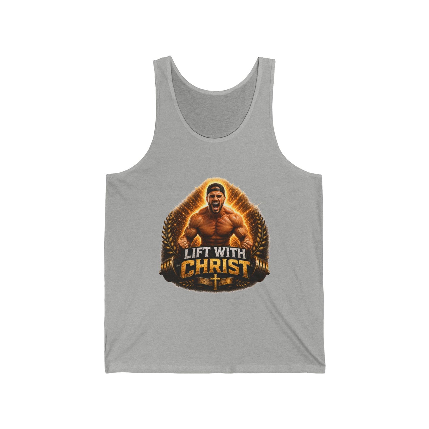 Christian Gym Tank Top — "Lift With Christ" Faith & Fitness Workout Tank