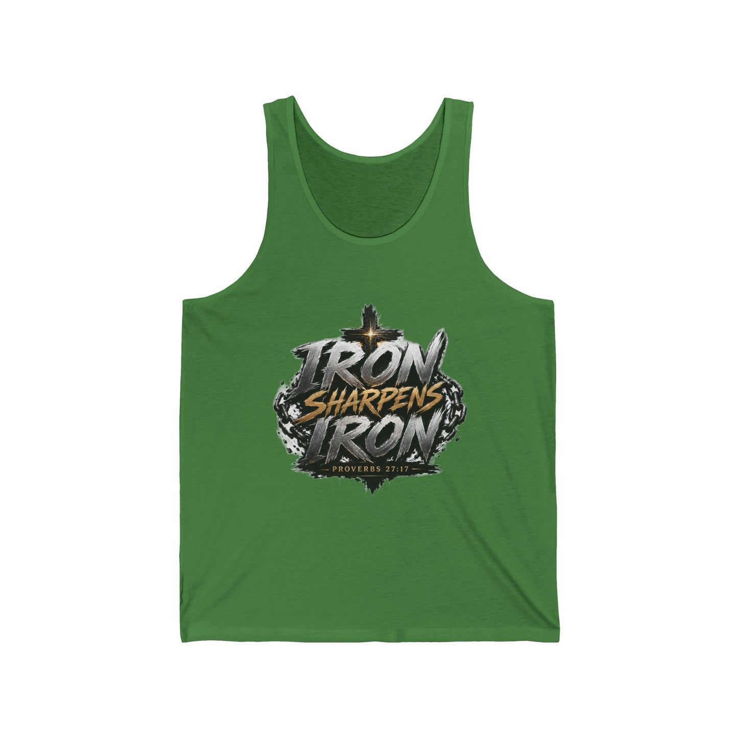Iron Sharpens Iron Tank Top — Christian Fitness Inspiration Muscle Tank