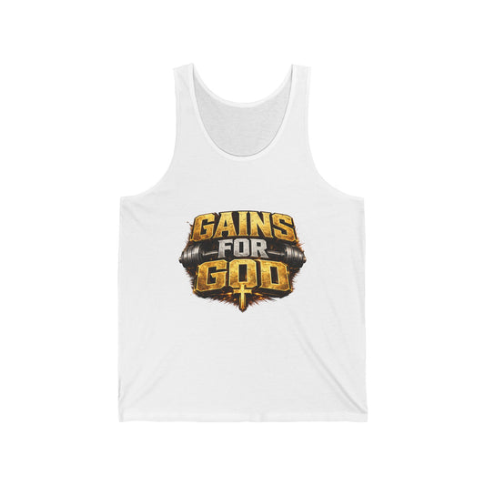 Gains God Tank Top — Bold Weightlifting Gym Shirt
