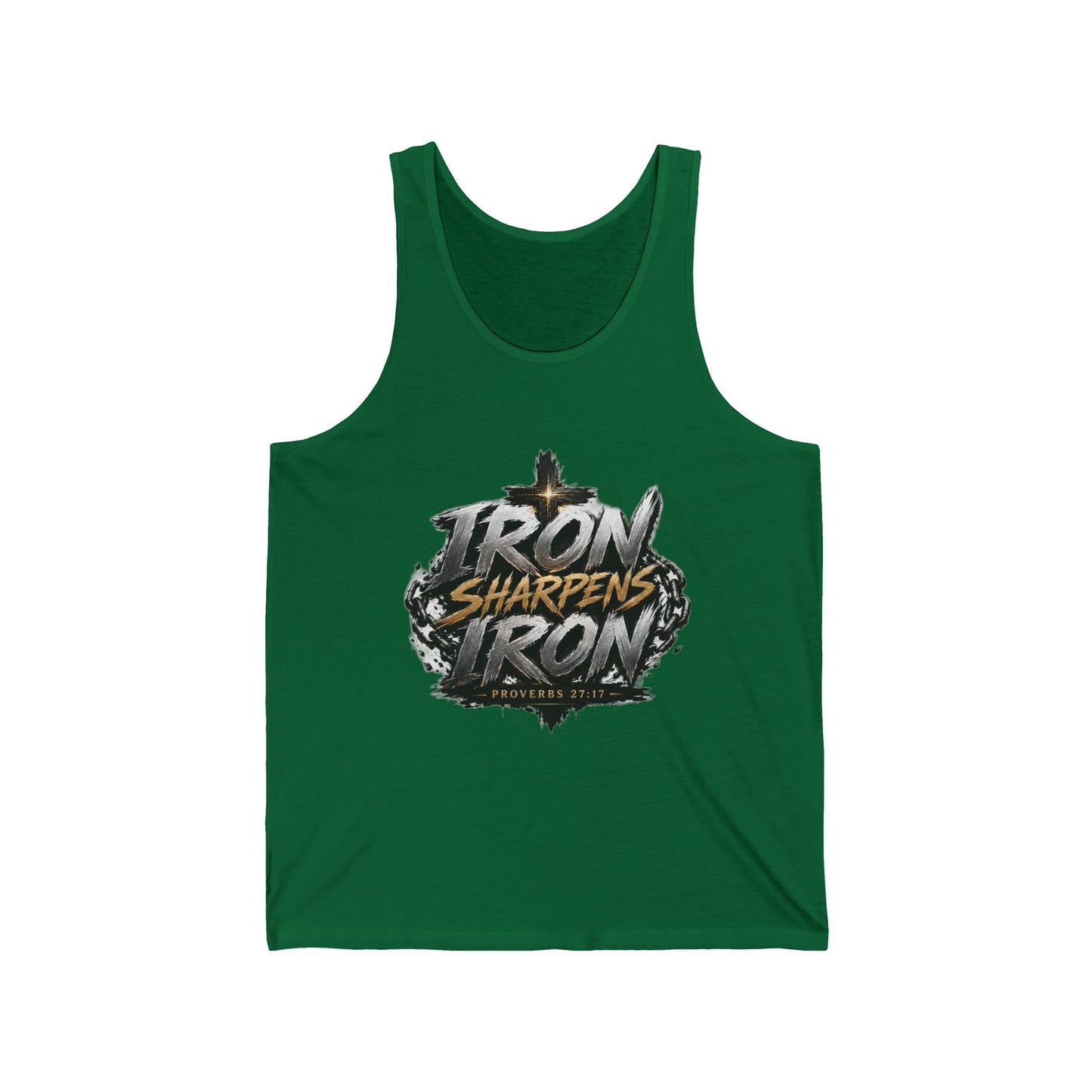 Iron Sharpens Iron Tank Top — Christian Fitness Inspiration Muscle Tank