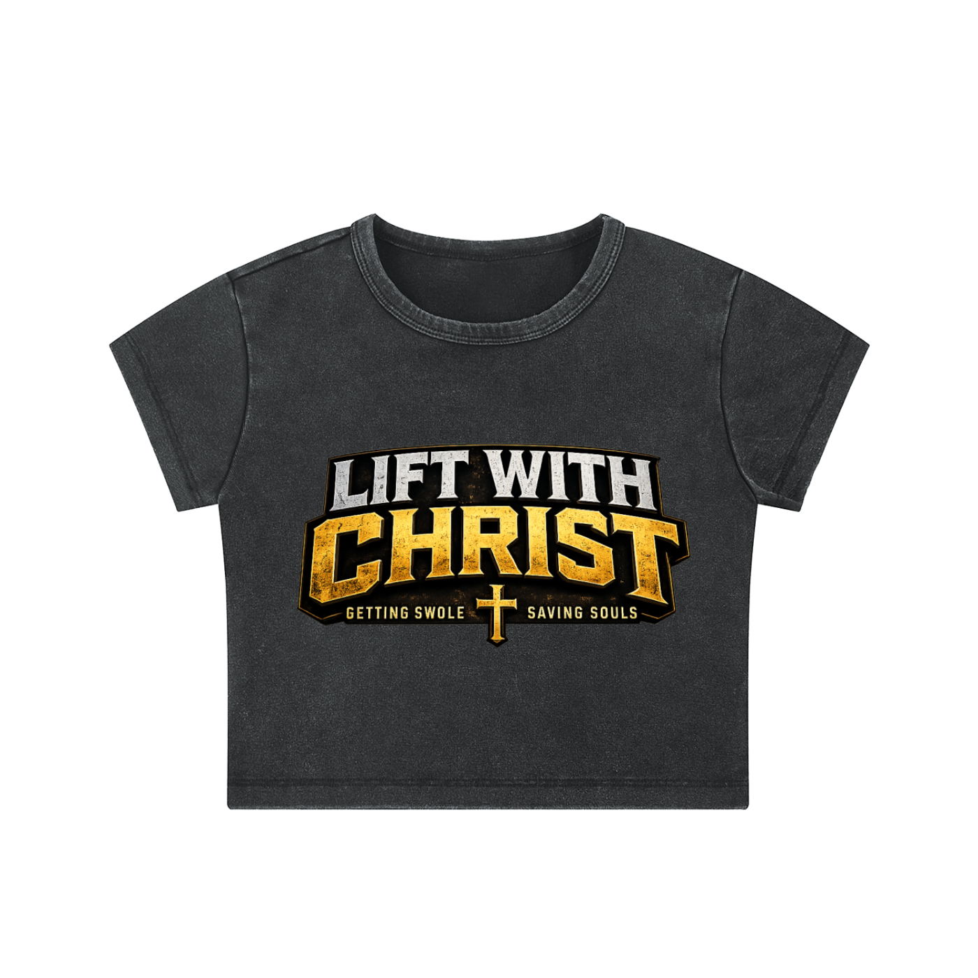 Women's Lift With Christ Snow Washed Crop Top