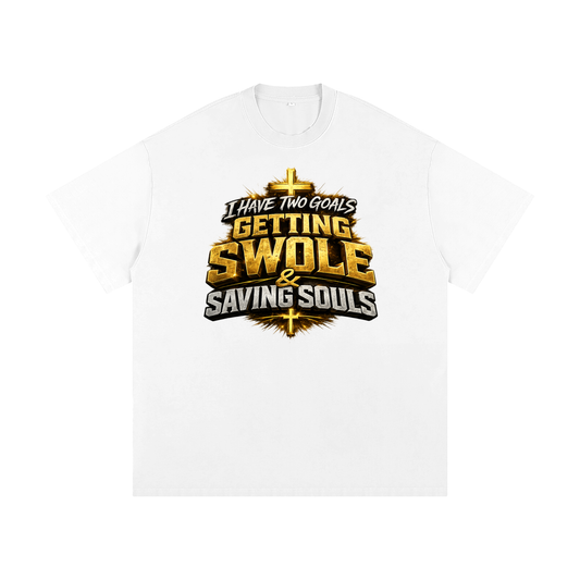 Getting Swole & Saving Souls Heavyweight Loose Fit T-Shirt