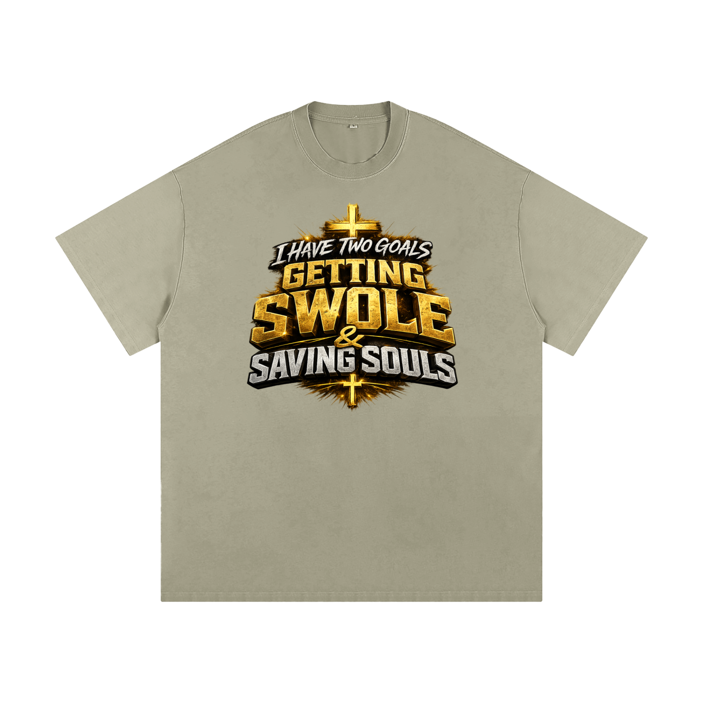 Getting Swole & Saving Souls Heavyweight Loose Fit T-Shirt